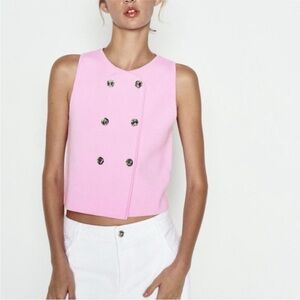 ZARA SMOOTH KNIT SHORT TOP 5536/113 SIZE M